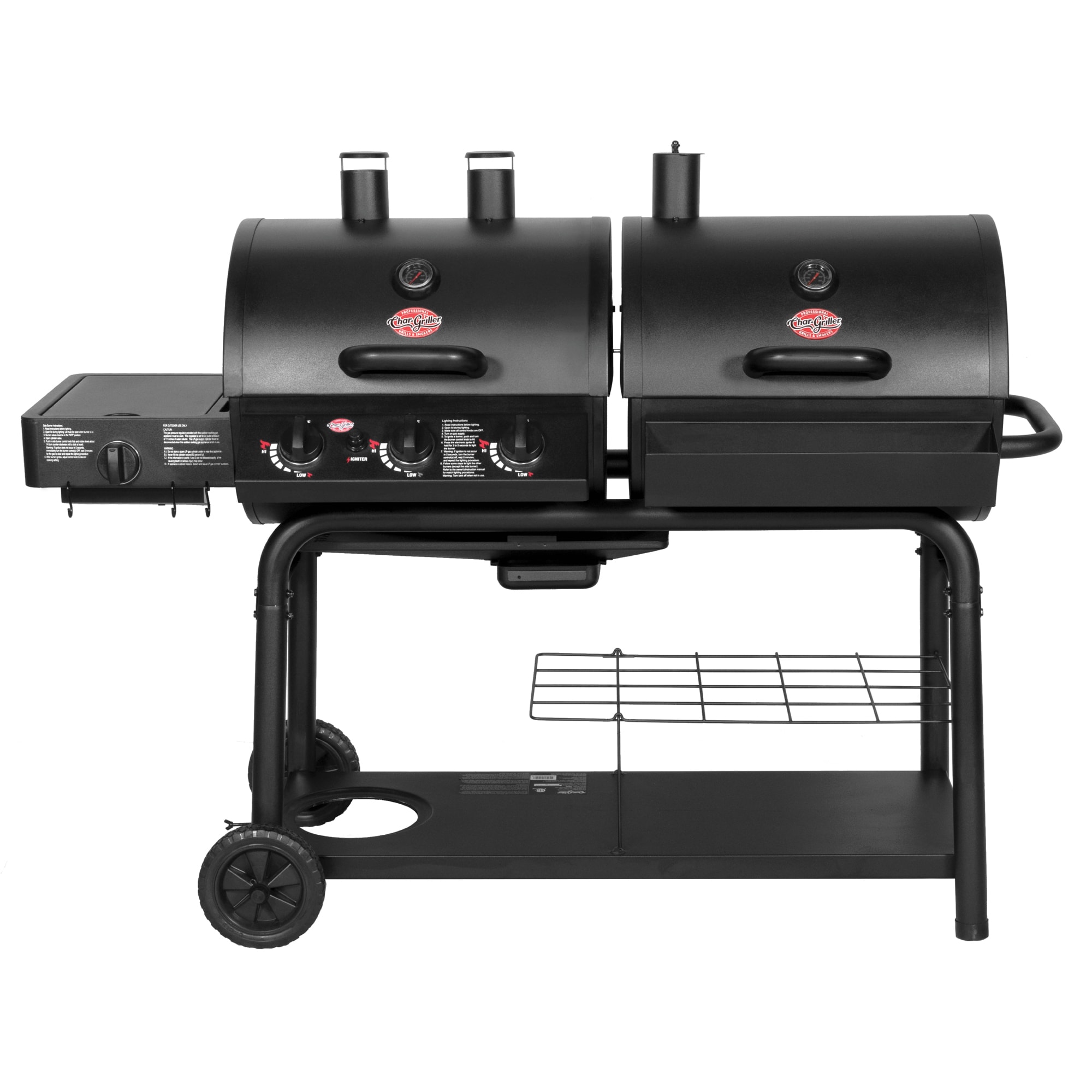 Char-Griller Duo Black Dual-function Combo Grill