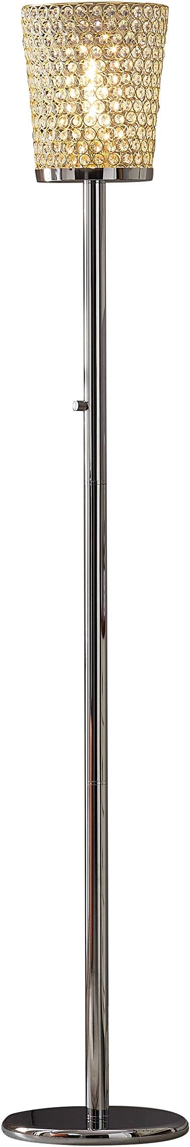Artiva USA Fifth Avenue Crystal LED Torchiere Floor Lamp with Dimmer
