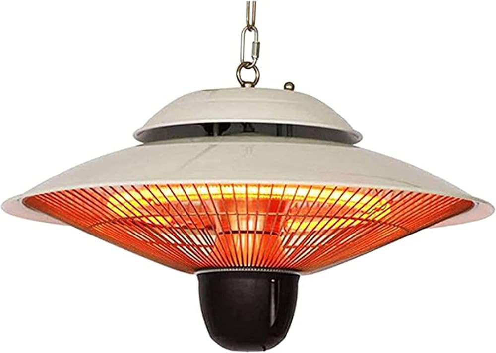 NaoSIn-Ni Outdoor Electric Patio Heater, Hanging Weatherproof Heater, 3 Adjustable Power, for Balcony Courtyard Ceiling Mounted Style, 1500W