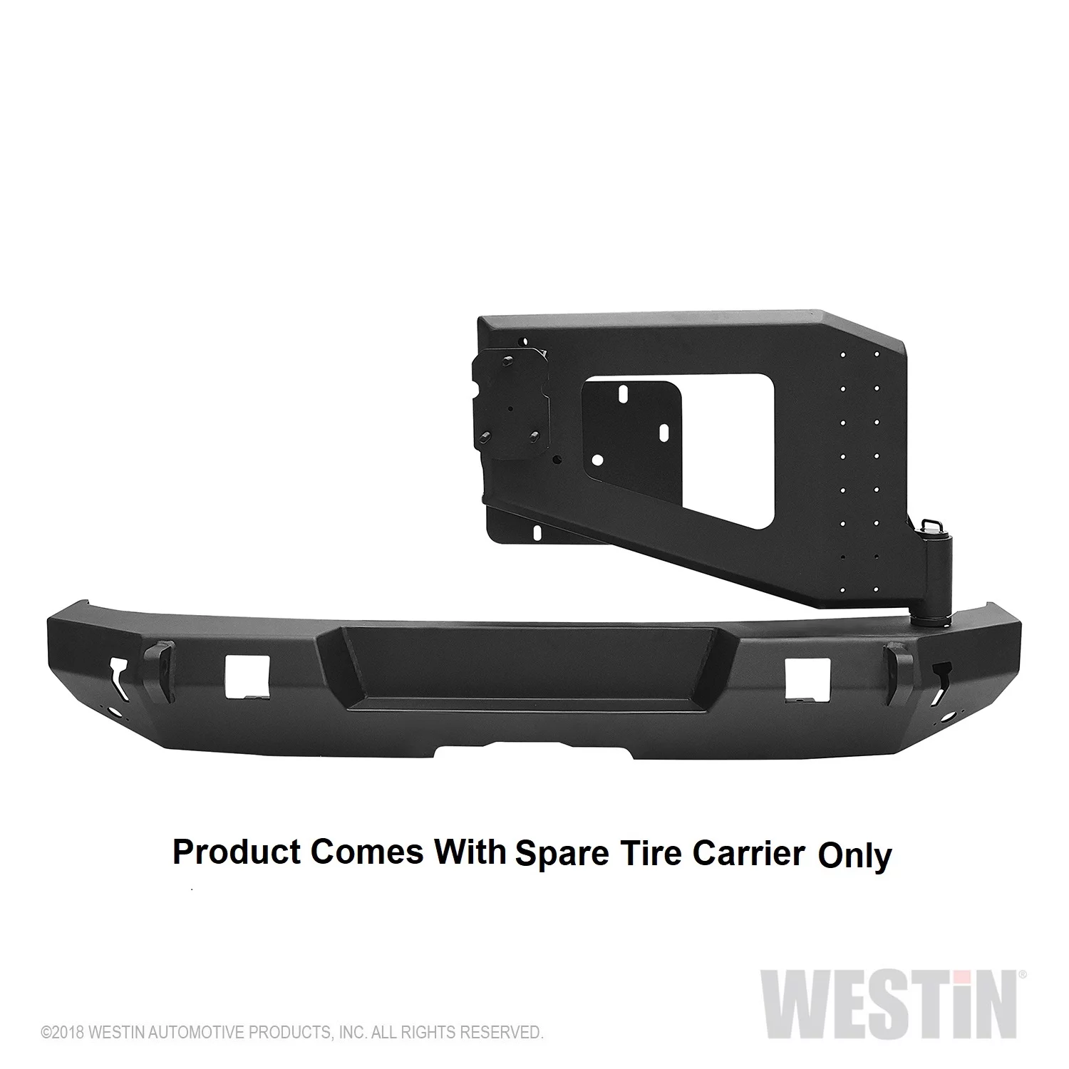 07-18 Wrangler Jk Tire Carrier Kit Textured Black