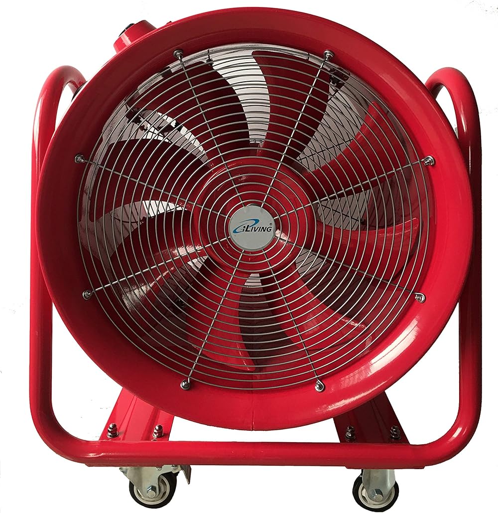 ILG8EF20EX Explosion Proof Utility High Velocity Blower, Fume Extractor, Portable Exhaust and Ventilator Fan, Air Ventilation with 5830 CFM, 1720 RPM (20 Inch)