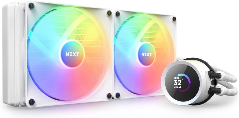 NZXT Kraken 280 RGB - RL-KR280-W1 - 280mm AIO CPU Liquid Cooler - Customizable 1.54