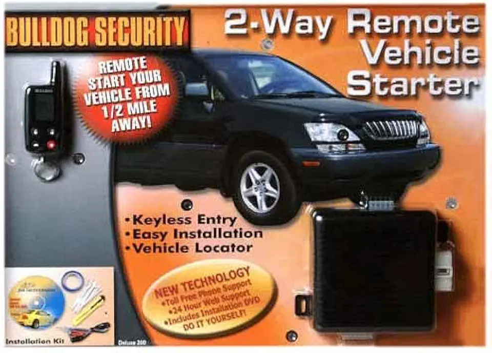Bulldog Security 2 Way Remote Vehicle Starter Kit 1/2 Mile Range with LCD Remote