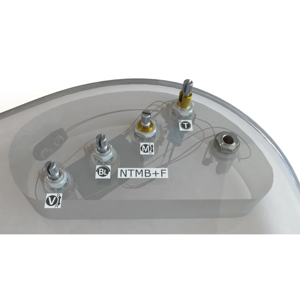 Bartolini 3 Band NTMB+F Preamp 4 Knob Jazz Bass Active/Passive Prewired Harness Bartolini 3 Band NTMB+F Preamp 4 Knob Jazz Bass Active/Passive Prewired Harness