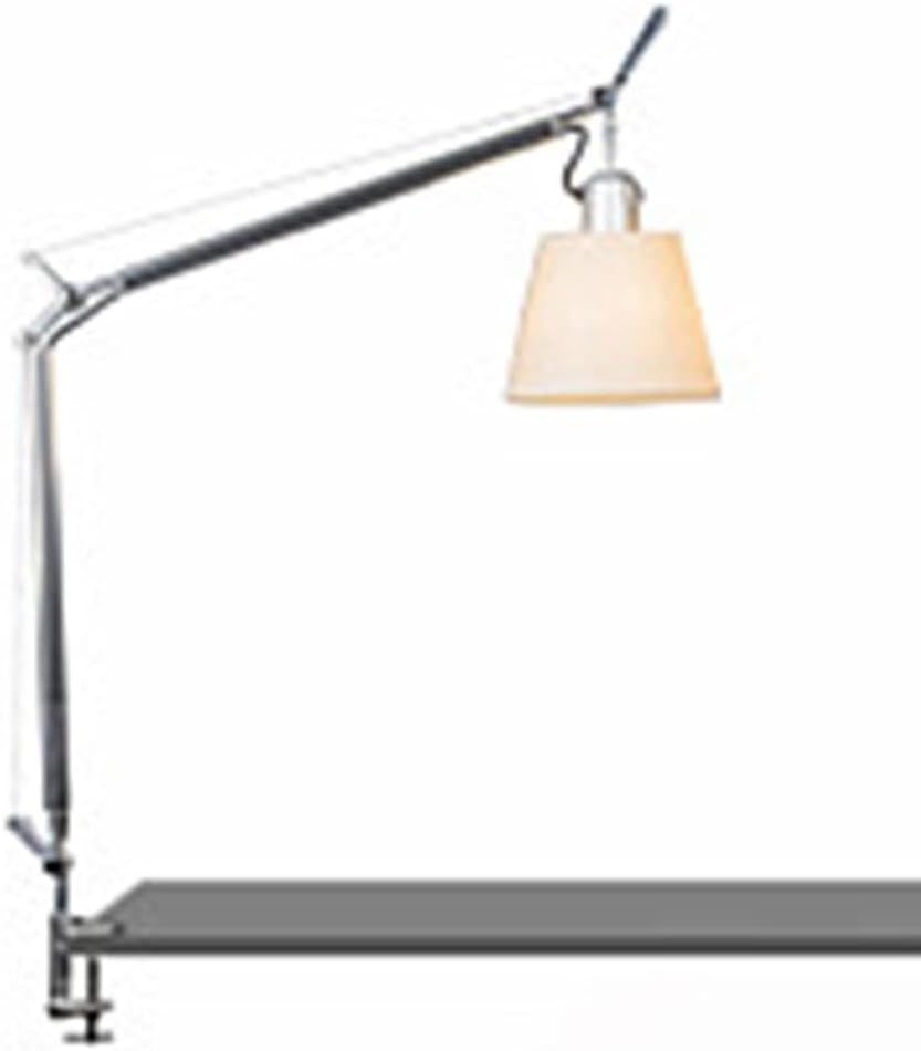 Artemide Tolomeo 75W E26 Parchment Shade Aluminum Table Lamp with Clamp