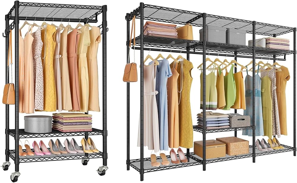 VIPEK R1 & V30 Bundle, Heavy Duty Clothes Rack, Portable Garment Rack for Hanging Clothes