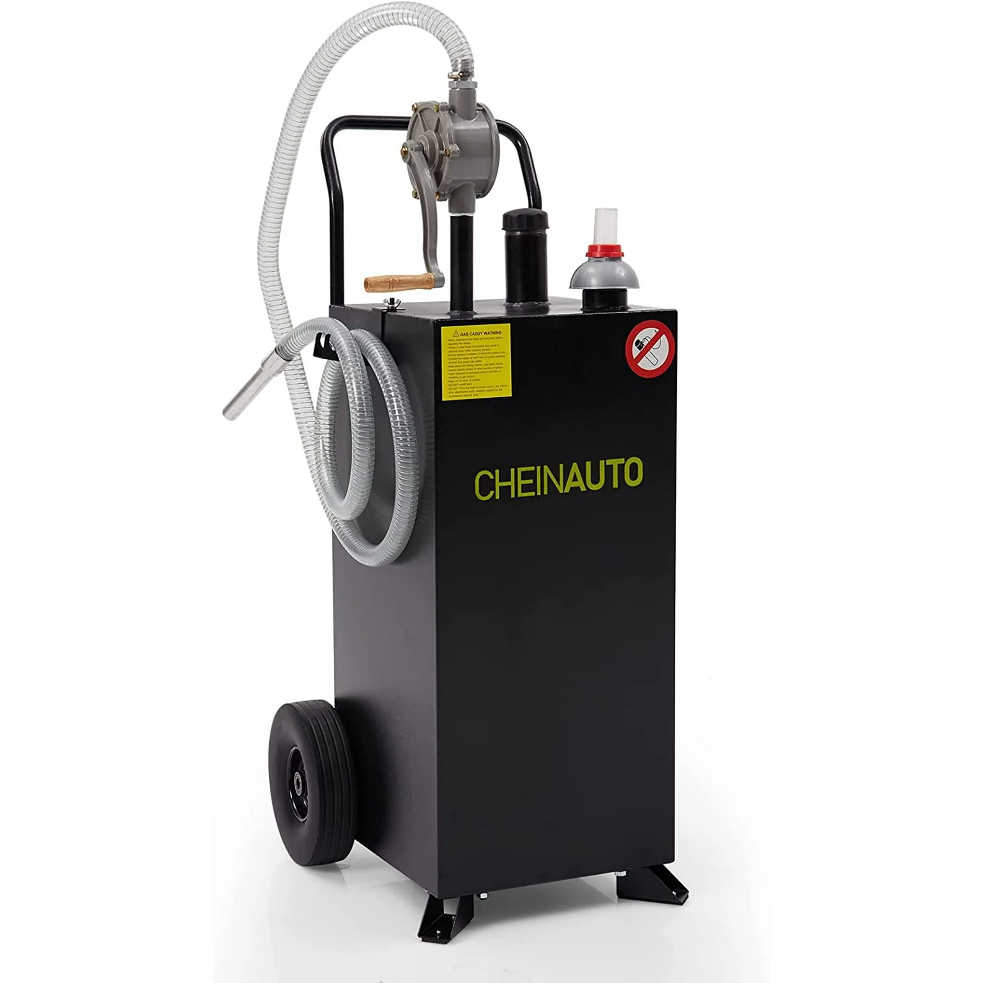 30 Gallon Gas Caddy with Pump Portable Fuel Storage Tank Gasoline Diesel Fuel for Car, Lawnmower, ATV, Boat, Motorcycle