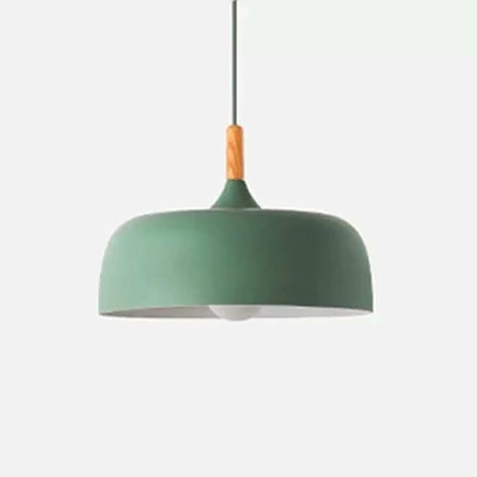 Nordic Style Bedroom Light Matte Metal Lamp Shade Iron Artaron Color Restaurants Chandeliers E27 Base Adjustable Industrial Ceiling Lamp for Kitchen, Bedroom, Dining Ro/Green/48Cm