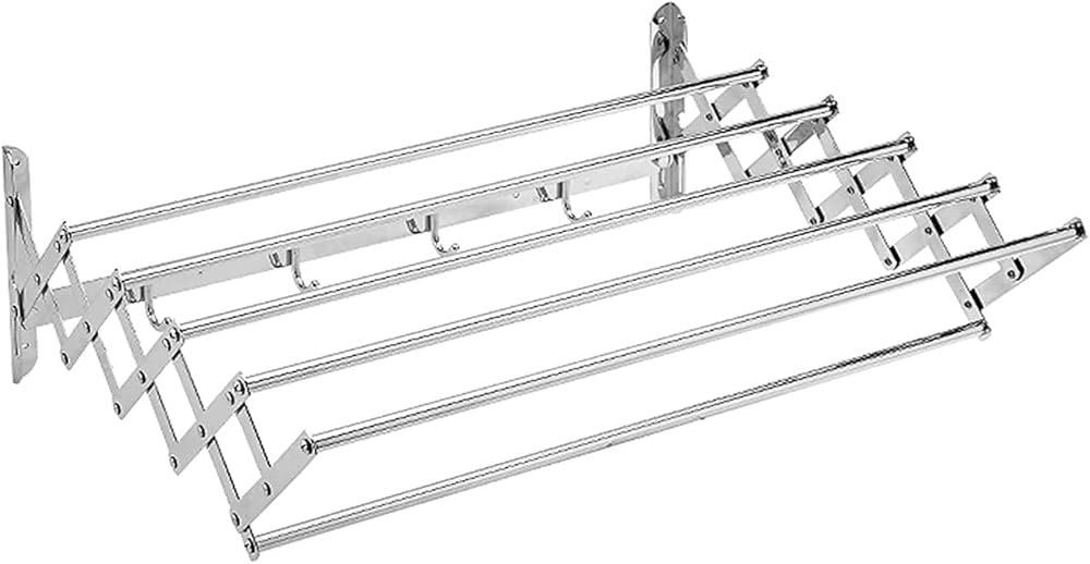 Laundry Room Drying Rack Wall Mounted Towel Holder Clothes Airer Hanger Folding Wall Coat Racks Home Storage Organiser Space Savers Rakcs Easy Storage (Size : 80cm)