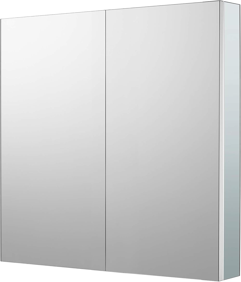Sunrosa Aluminum Bathroom Medicine Cabinet with Mirror Door, 30