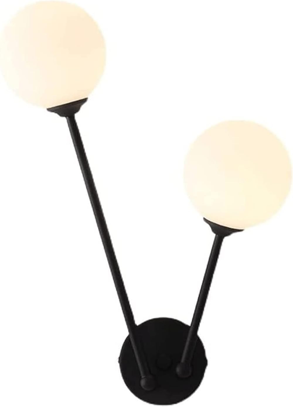 LED Double Head Wall Lamp Contemporary Wall Sconce Gold Interior Decoration Wall Light Frosted Glass Shade Design Ceiling Lamps for Bedside Living Room Bedroom Bar Restaurant (Size : Left)