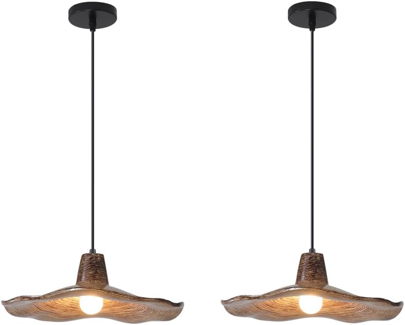 2PCS Nordic Wabi-Sabi Wind Dining Room Chandelier Living Room Bedroom Pendant Light Bedside Lamp Showroom Coffee Shop Bar Restaurant Home Decor Art Suspend Lamps E27