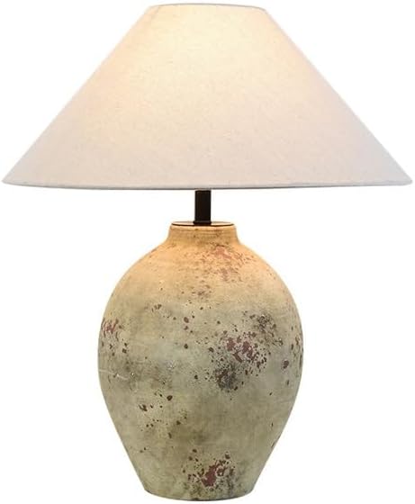 Hand-made Clay Lamp Hotel Bed Bed Chinese Decorative Pottery Table Lamp