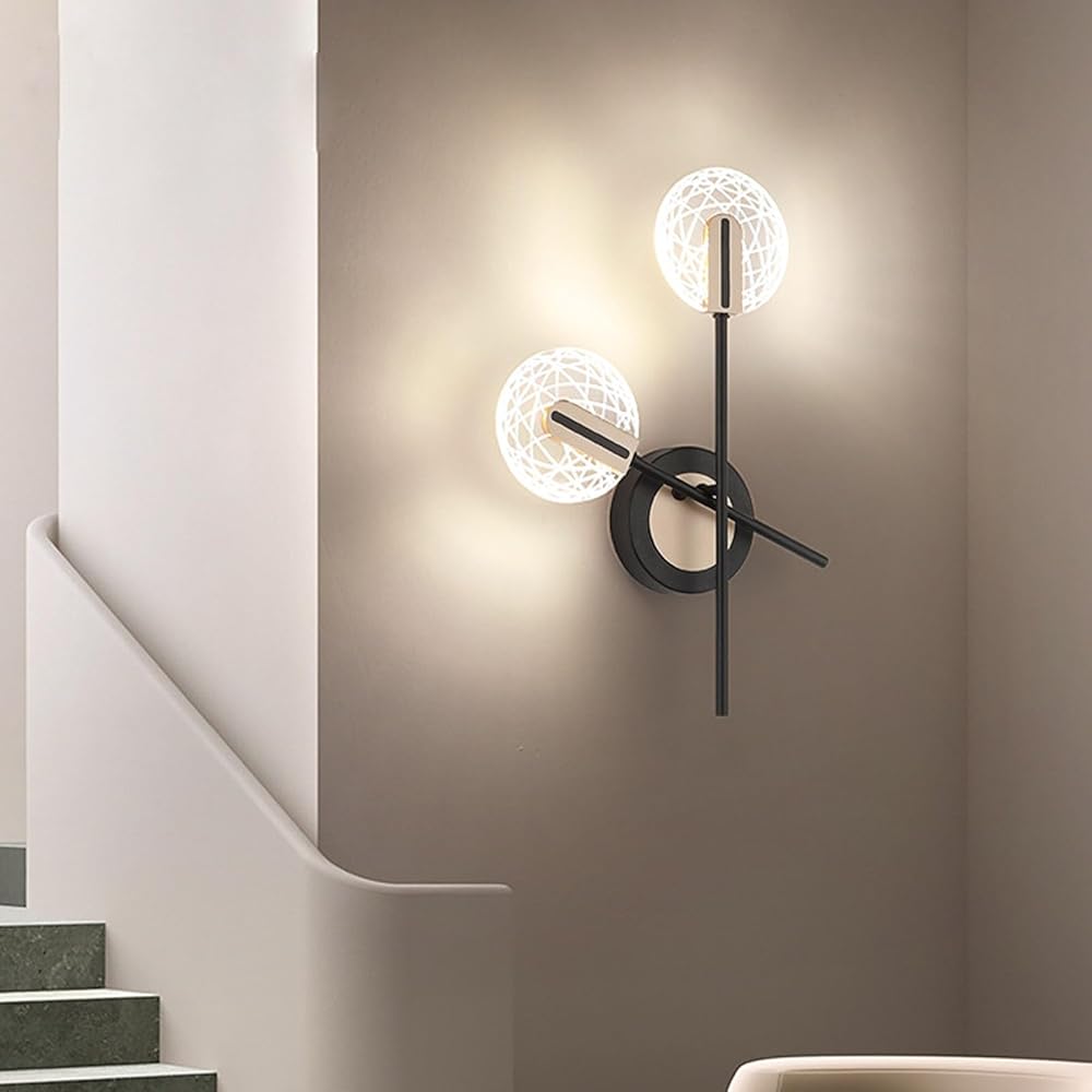 LED Wall Lights,Indoor Wall Light,Modern Minimalist Wall Sconce,360°Rotatable Wall Lamp,Bedside Reading lamp,Suitable for Bedroom, Living Room, Corridor