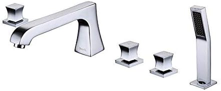 Bathroom Faucet Five Sets, All Copper and Cold Shower, Bathroom Double Bathtub Faucet,D300-2 (Five Piece Set) Quality Assurance of Modern and Simple Classic Retro Home Decoration S