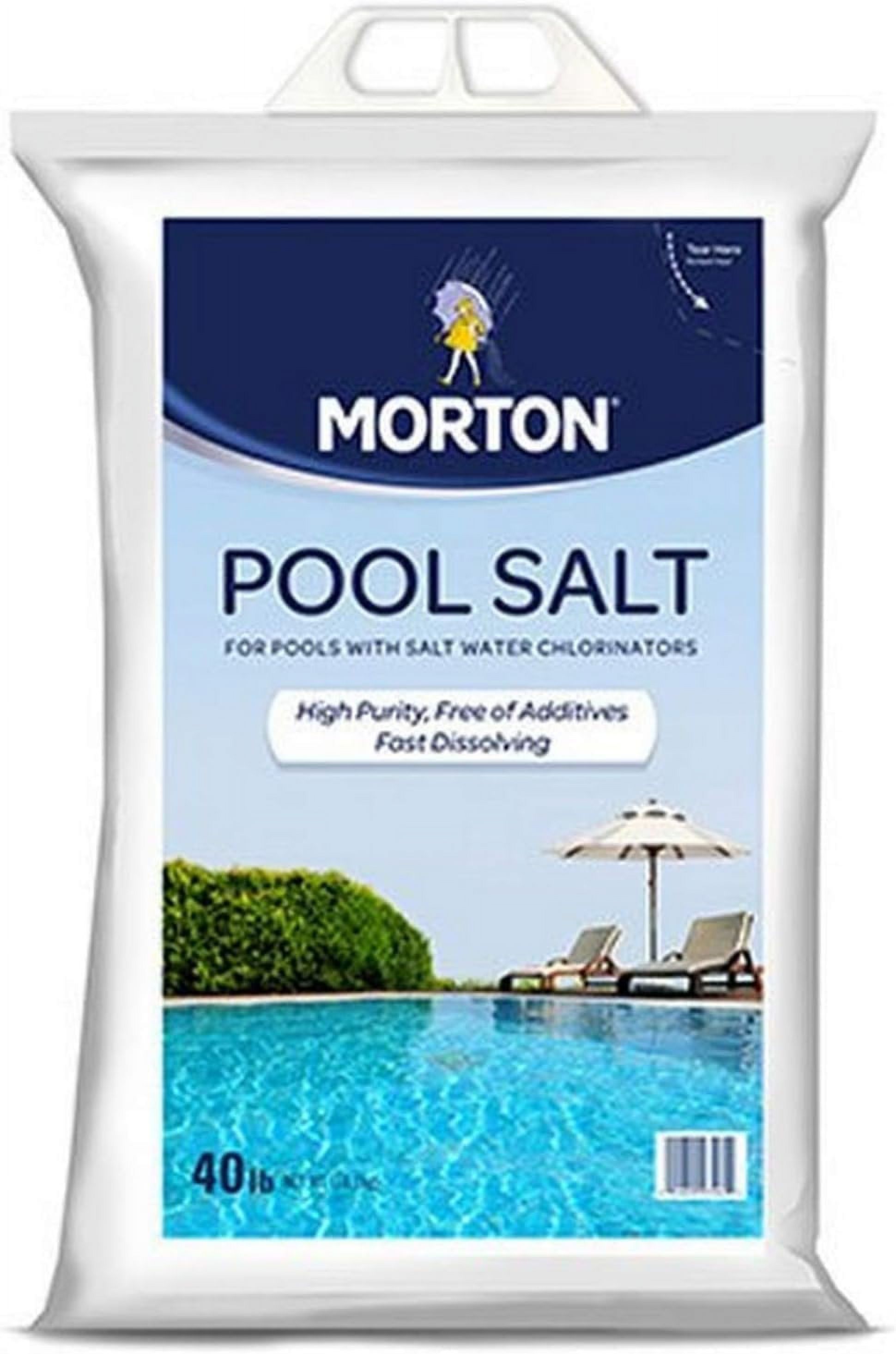 Morton Salt, 40 lb Pool Salt, White 3 Pack