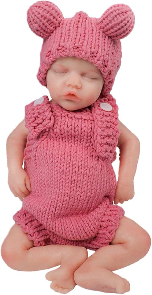 17in Lifelike Reborn Baby Dolls Soft Silicone Full Body Realistic Silicone Newborn Dolls Girl Sleepy Closed Eyes
