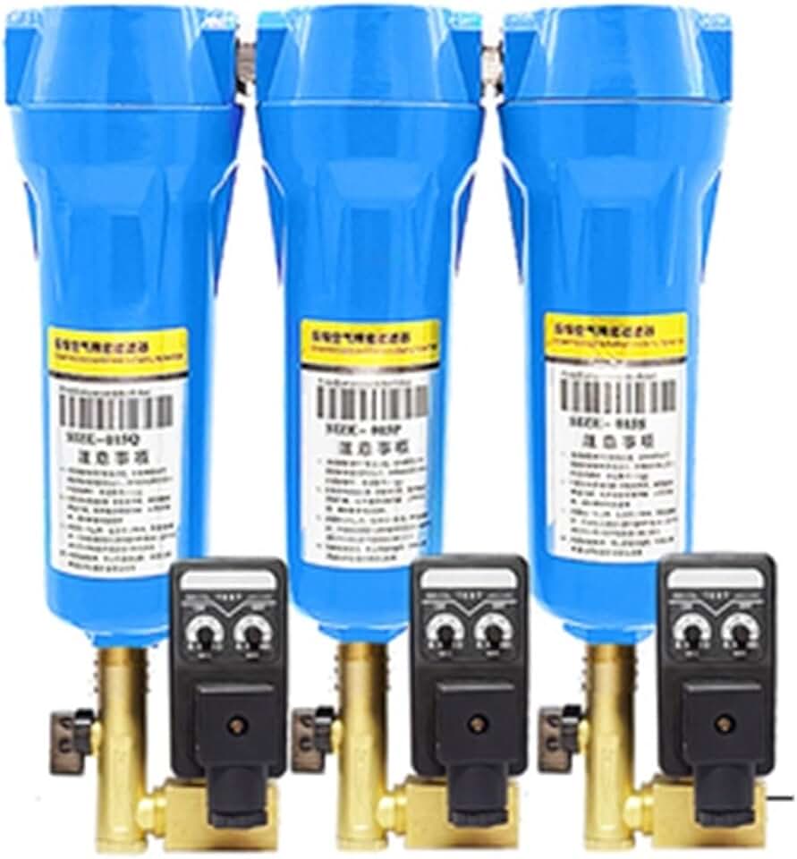 Electronic Drain Valve Oil Water Separator Filter Set Q P S C 015/024/032/060 Air Compressor Accessories Filter Dryer 1Pcs(024QPS Drain Valve,DC 12V)