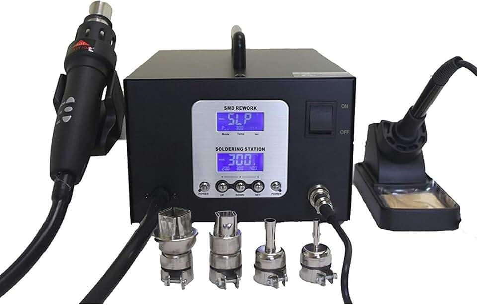 Hot Air Gun Welding Station, Lead Free Soldering Station SMD Rework Station Advanced Hot Air Soldering Station,Lead-Free Hot Air Gun Soldering Station