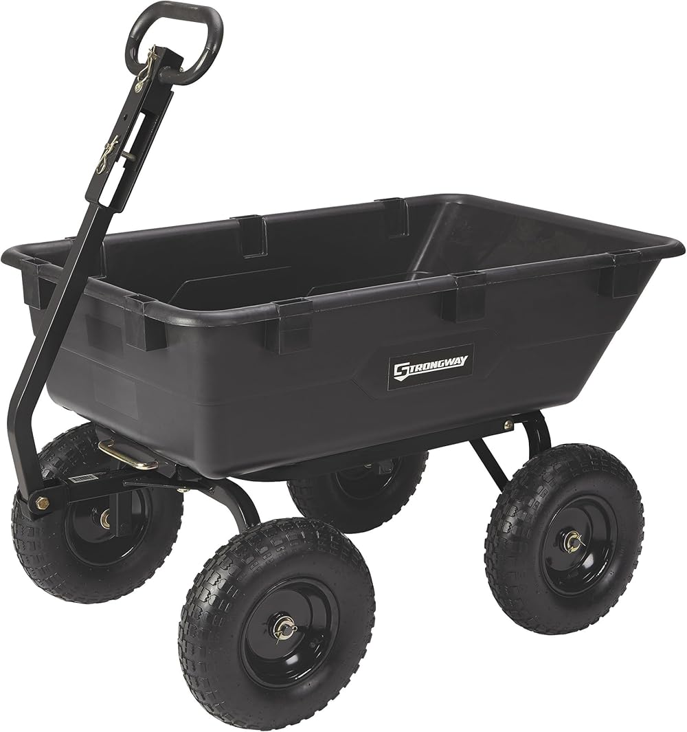 Strongway Poly Garden Wagon - 1200-Lb. Capacity, 44in.L x 26in.W