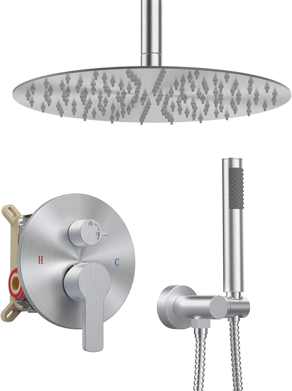 Shower System - Ceiling Mount Shower Faucet Set with 12