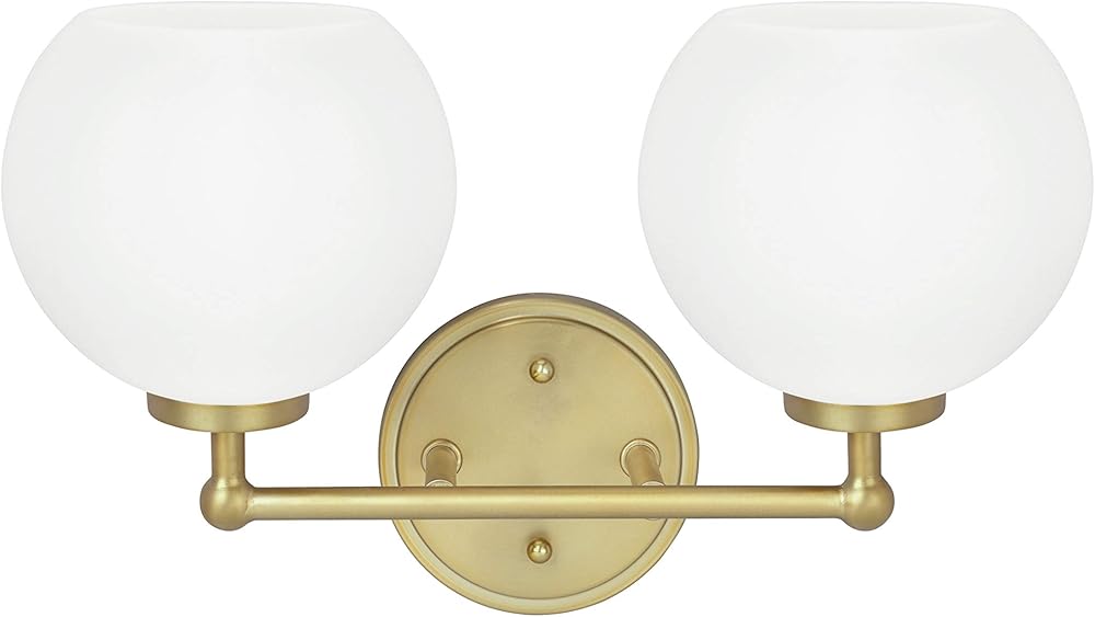 Aspen Creative 62223A, Two-Light Metal Bathroom Vanity Wall Light Fixture, 14-1/2