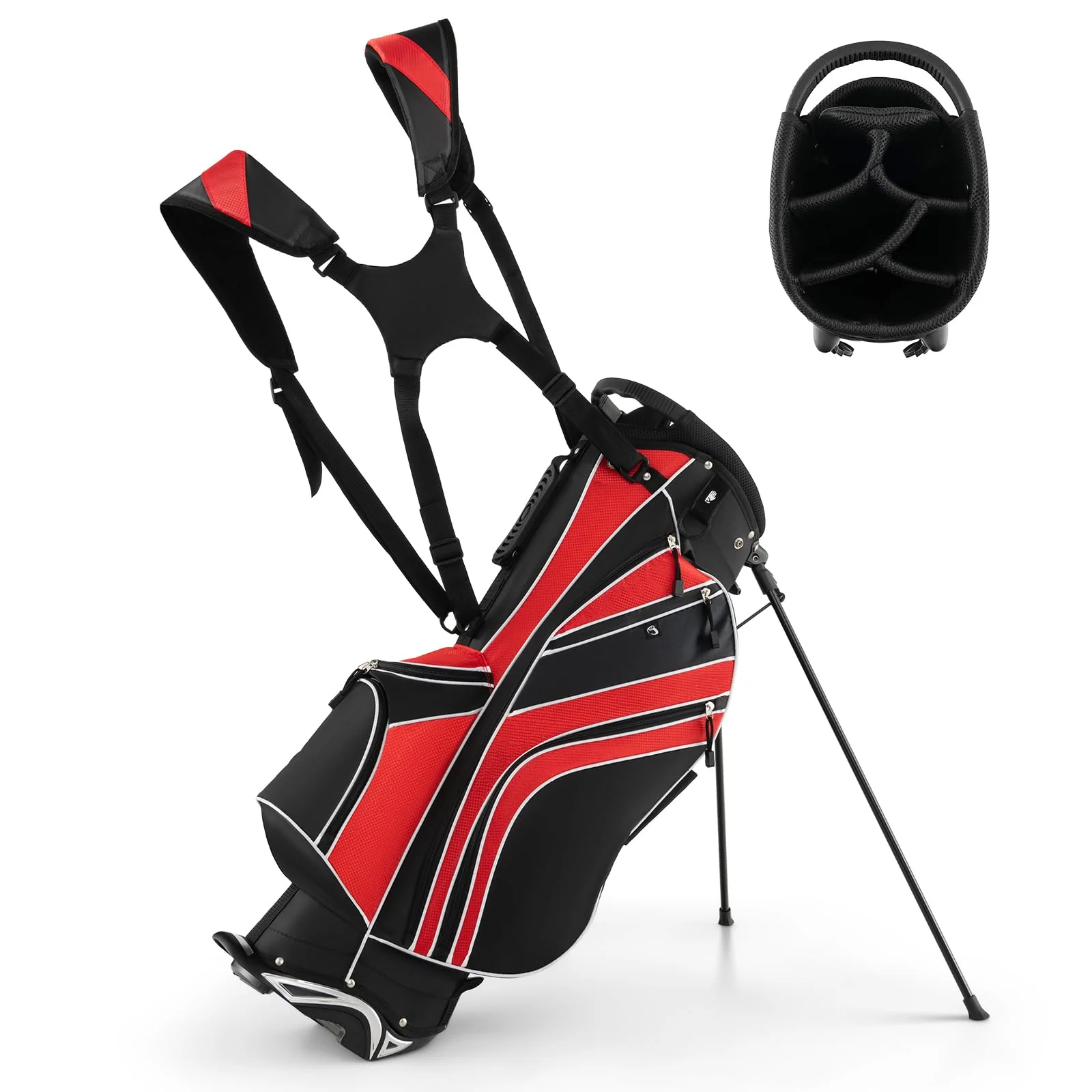 Goplus Golf Stand Bag, Lightweight Golf Club Bag