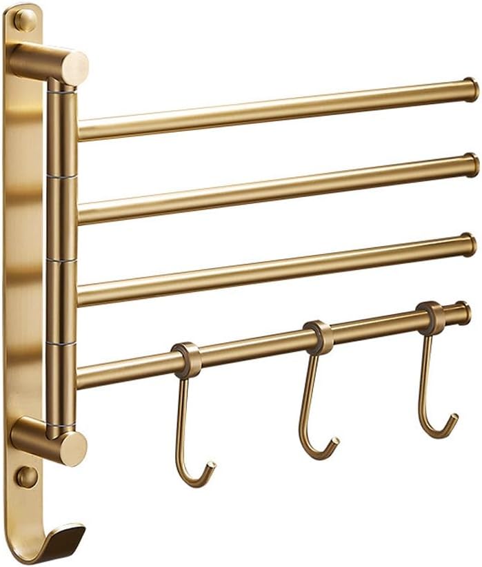 All Copper Movable Towel Rod Bathroom Rotating Towel Rack