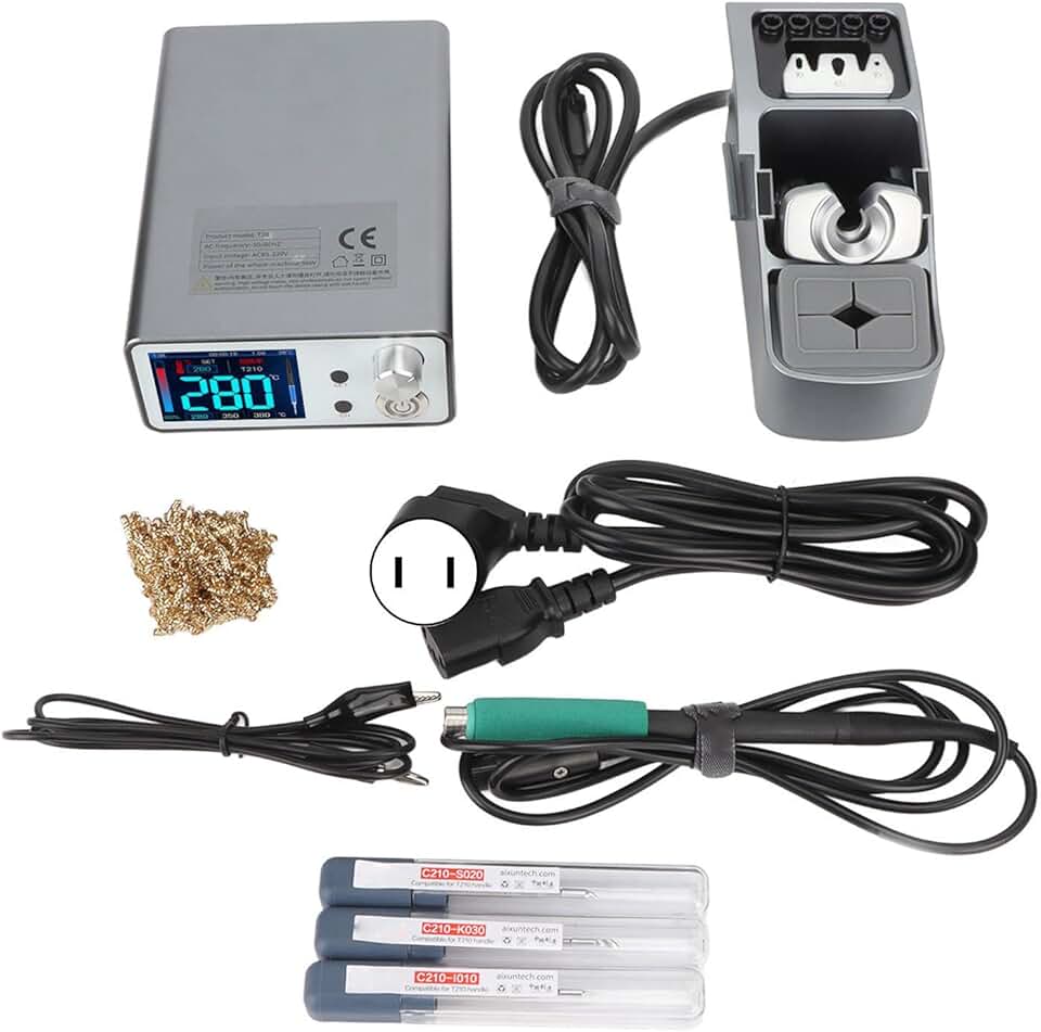 Smart Soldering Station T210 Handle Digital Display Intelligent PID Control Repair Solder Tool Set 96W 100-450℃(#2)