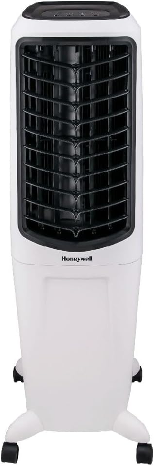Honeywell 470 CFM Indoor Portable Evaporative Air Cooler with Fan and Humidifier for Living Room, Basement, Office, and Play Area, 115V, Evaporative Cooler for Rooms up to 280 Sq. Ft. with Remote