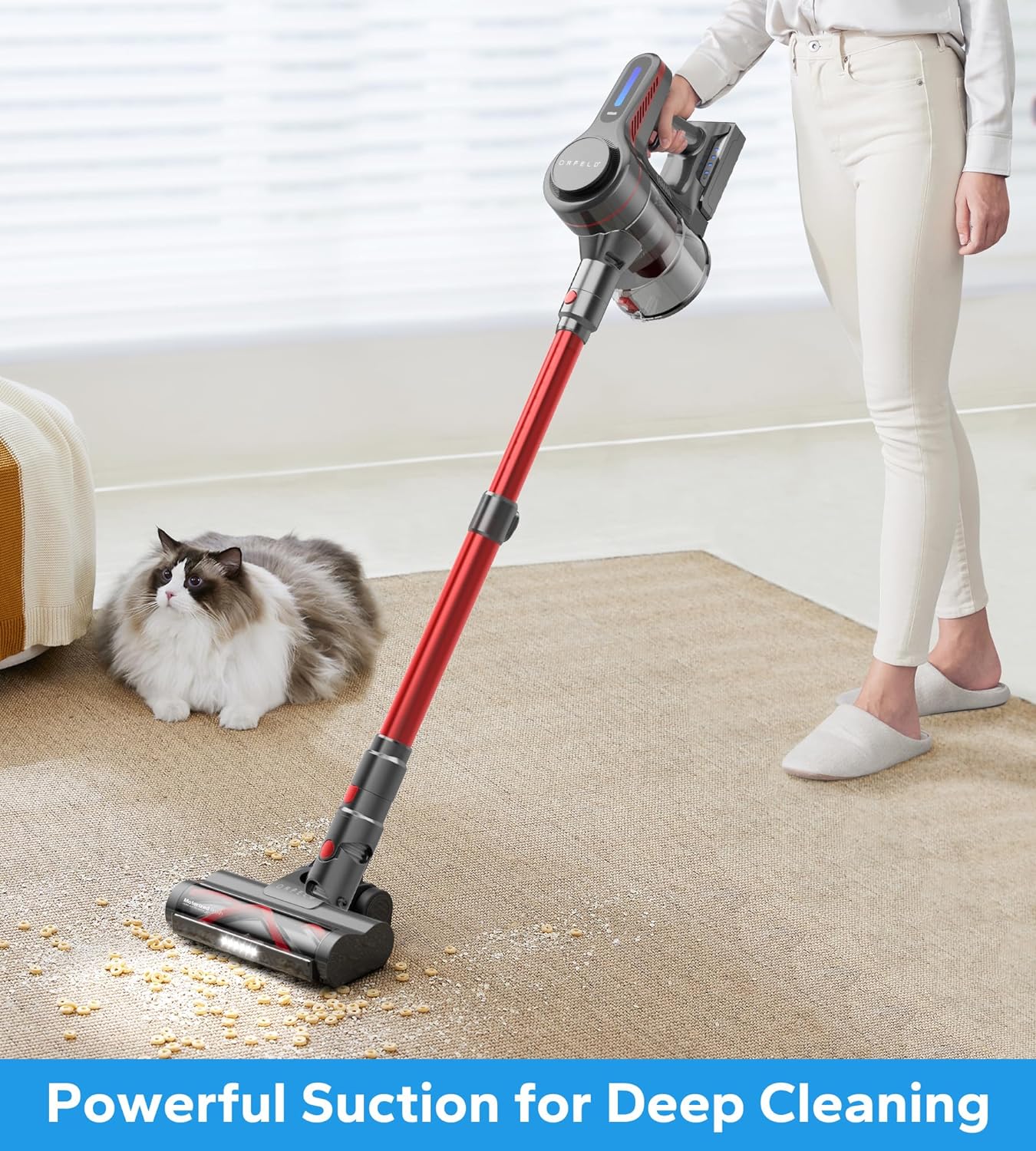 ORFELD Cordless Vacuum Cleaner, Stick Vacuum