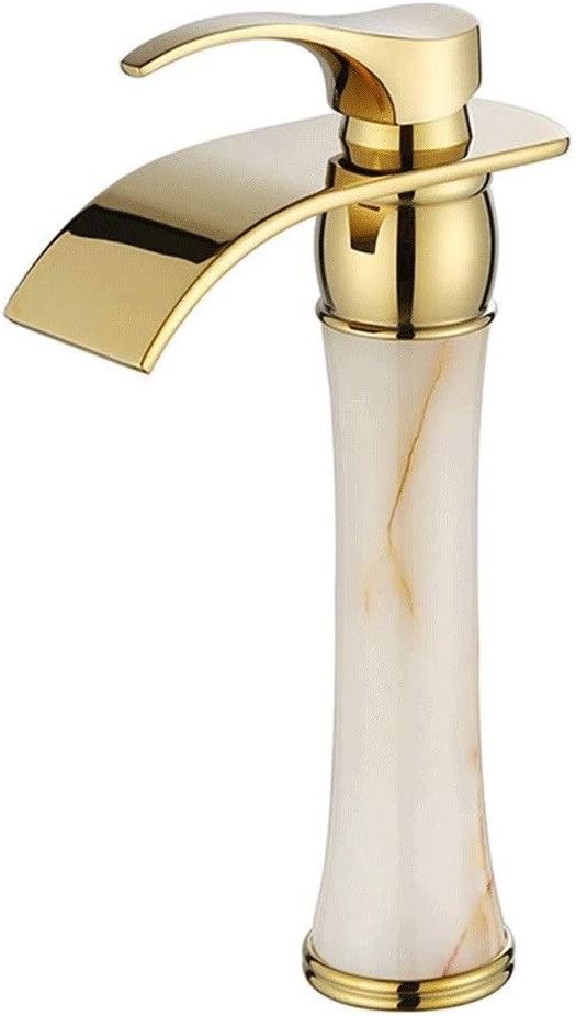 Basin Faucet White Chrome Waterfall tap washbasin Bath faucets Brass Basin Mixer