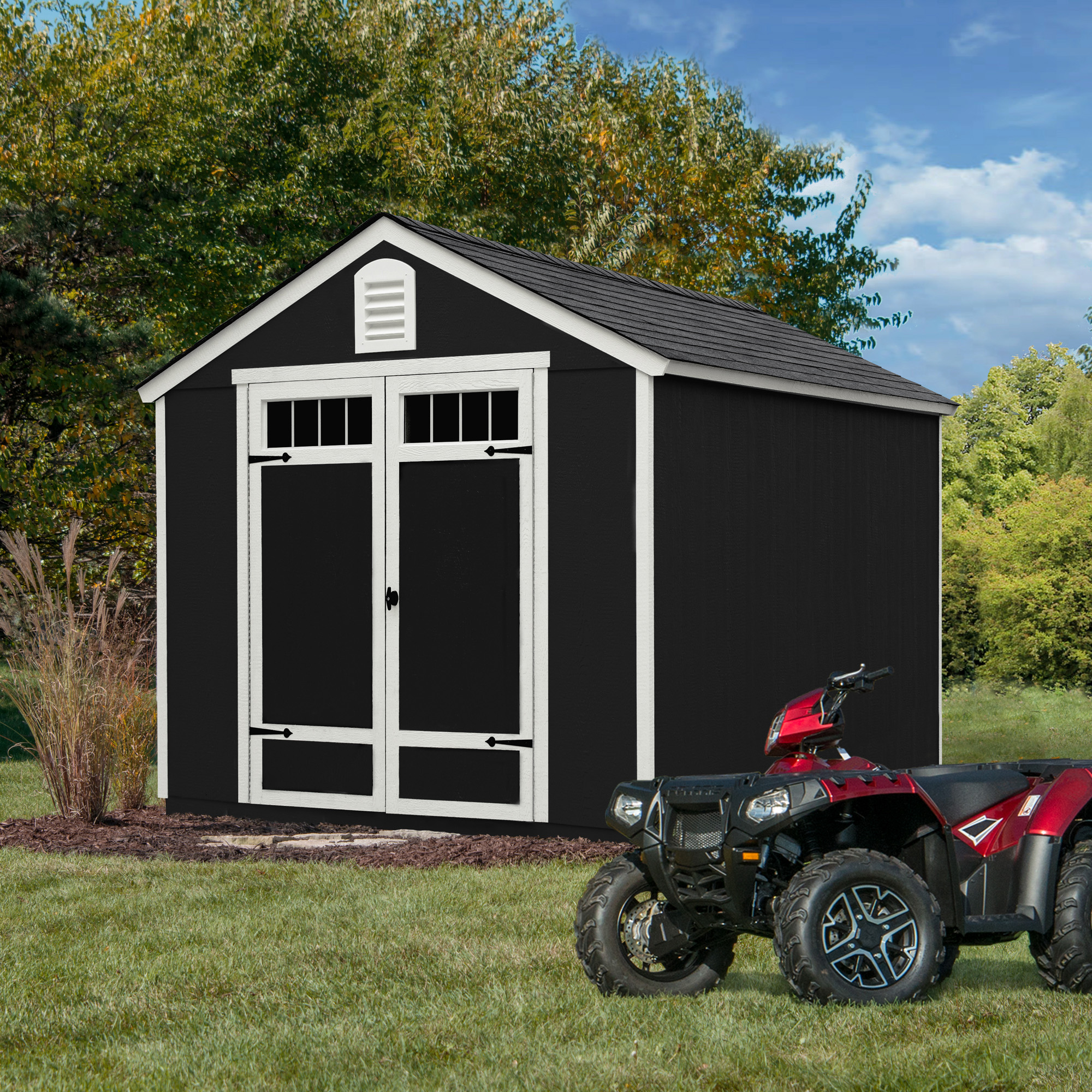 Handy Home Products Greenbriar 8 ft. x 12 ft. Wood Storage Shed
