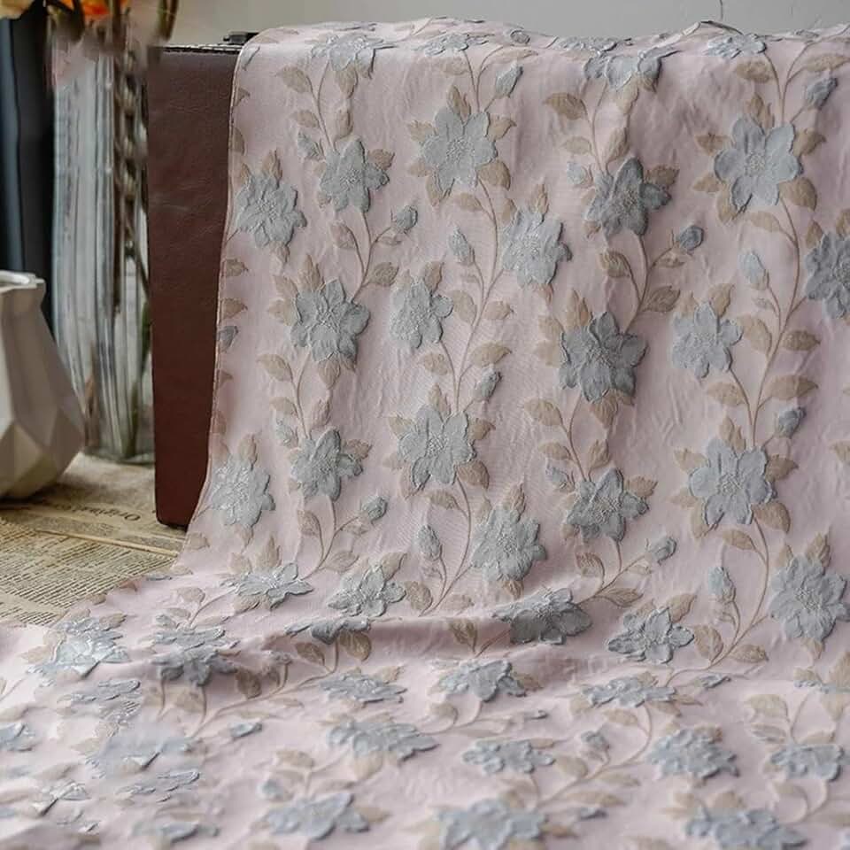 2 Meter Yarn Dyed Jacquard Fabric Spring Summer Women's Soft Floral Dress Decorative Sewing Fabric
