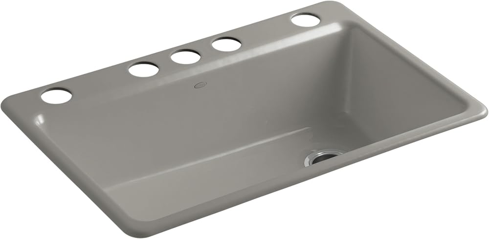 KOHLER K-5871-5UA3-K4 Riverby Kitchen Sink, Cashmere