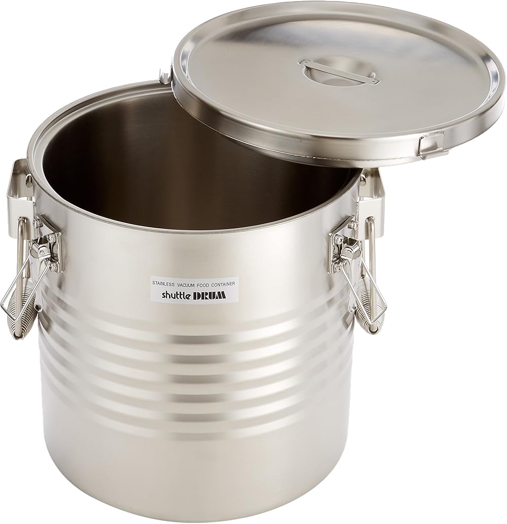 サーモス(THERMOS) JIK-W14 18-8 Stainless Steel Vacuum Insulated Container [Shuttle Drum] with Hand