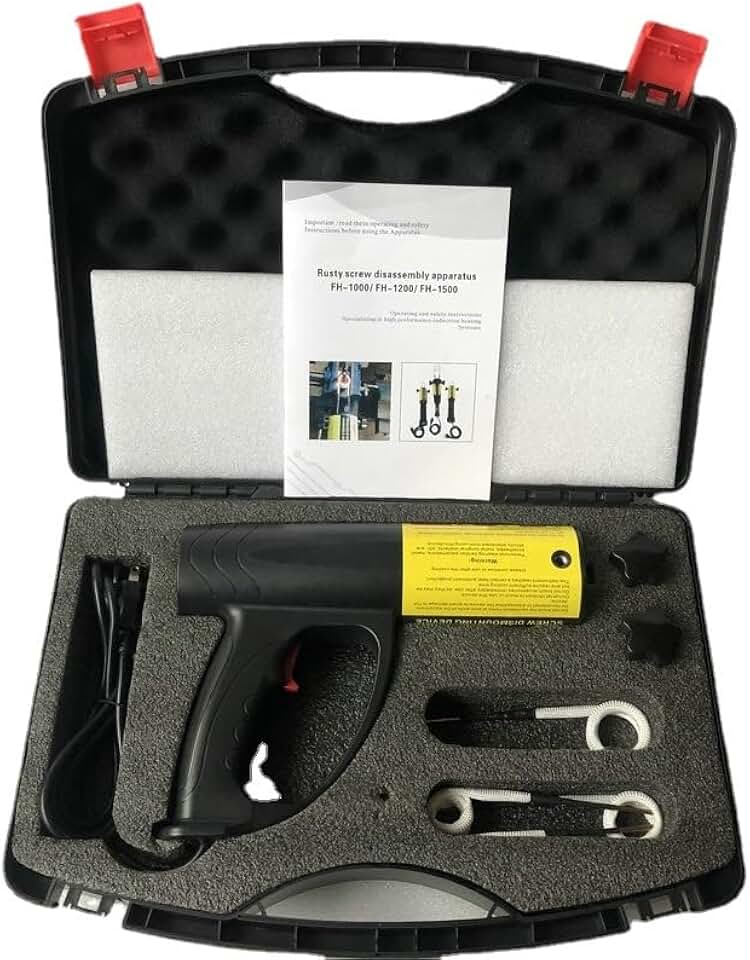 Magnetic Induction Heater Kit, Portable Nut Buster Automotive Flameless Heater Kit with 6 Coils, 1500W Magnetic Induction Tool for Rusted Bolts & Nuts, Handheld Electromagnetic Heater for Auto Repair