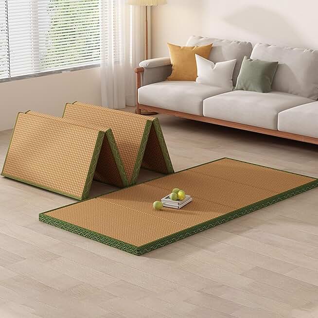 Foldable Floor Mattress 5cm Thick Folding Mattress Portable Guest Bed Futon Mattress Comfortable Breathable Bed Mat for Sleeping Travel Camping(120x200x5cm)