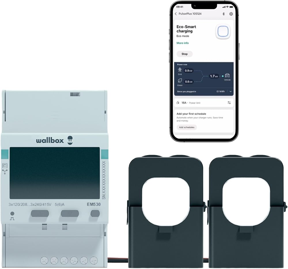 Power Meter - Smart Home Clamp, 2-Phase up to 250 Amps, UL Listed, for Energy Management Solutions (Enables Solar EV Charging)