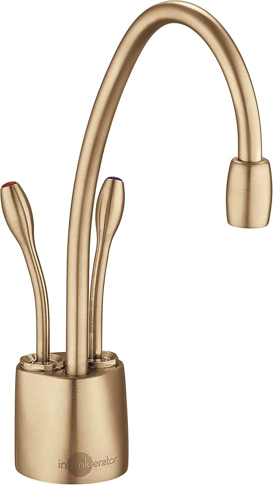 InSinkErator F-HC1100-BB Indulge Hot and Cool Water Dispenser Faucet, Brushed Bronze
