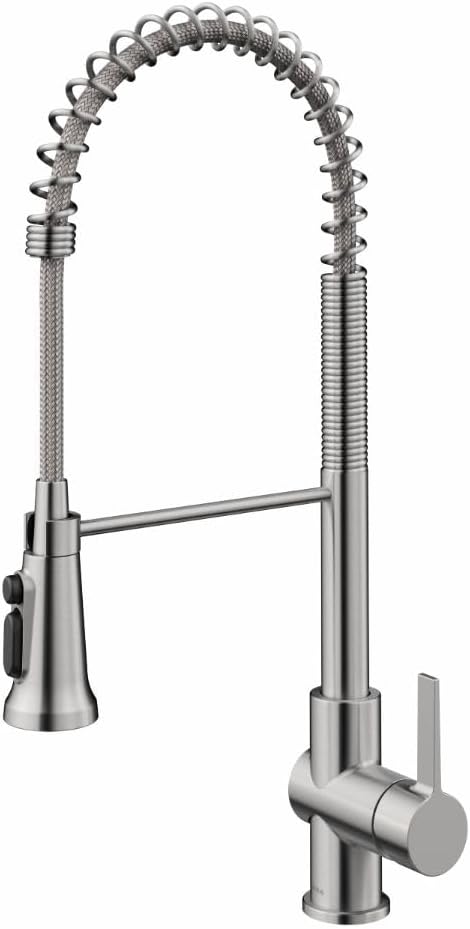 Kraus Britt 2-in-1 Commercial Style Pull-Down Single Handle Water Filter Kitchen Faucet for Reverse Osmosis or Water Filtration System in Spot Free Stainless Steel, KFF-1691SFS