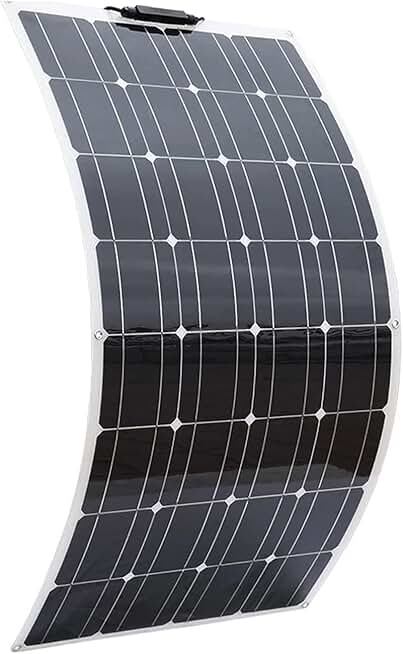 AIZYR 100W Flexible Solar Panels - Monocrystalline Solar Cell 12V Solar Charger for Car RV Boat Cabin Trailer