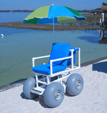 Healthline Beach Wheelchair (large tires)