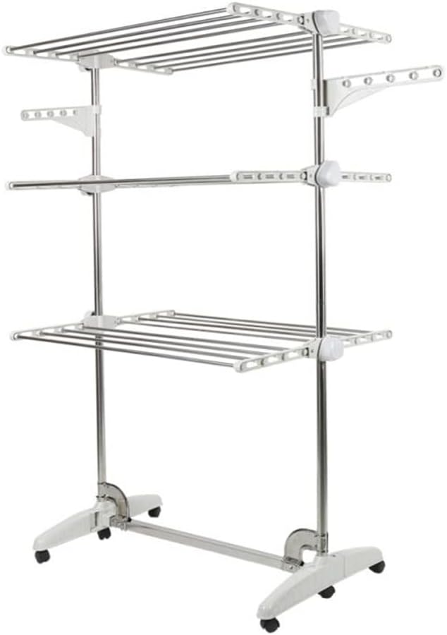 Multi-Function Clothes Hanger Rack Stand 3/4 Layer Foldable Save Space Clothes Dryer Vertical Floor Stand