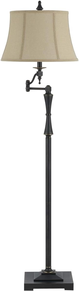 Cal Lighting BO-2443SWFL 150-Watts Madison Swing Arm Metal Floor Lamp, Oil Rubbed Bronze
