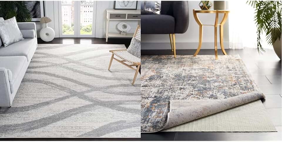 Safavieh Adirondack Collection Area Rug Padding Collection White Area Rug