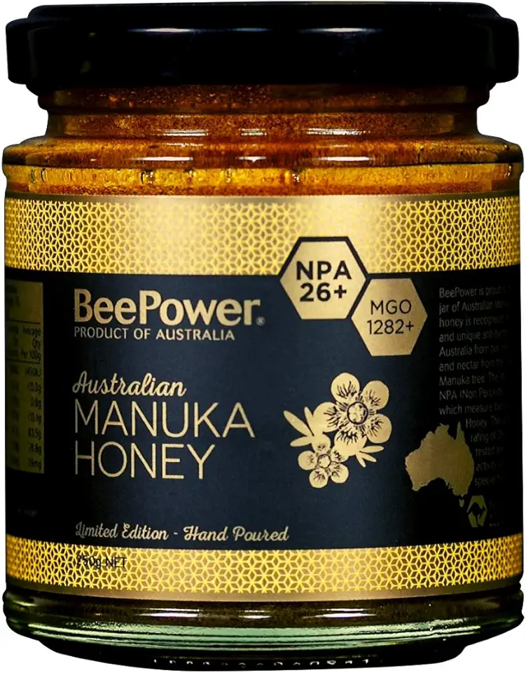 BeePower Manuka Honey MGO 1282+ Hand Poured Limited Edition NPA 26+ Honey 250g (8.8 Oz)