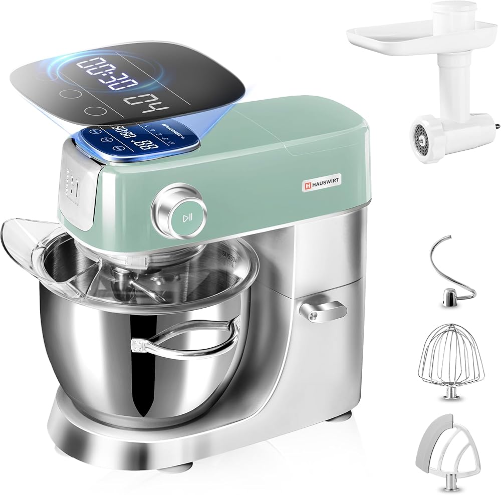 Hauswirt Green Stand Mixer M5 and Meat Grinder Attachment Bundle
