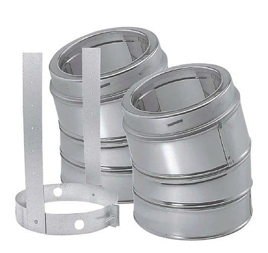 M&G DURAVENT INCDuraVent DuraPlus 6 in. D X 6 in. D 30 deg Galvanized Steel Elbow Kit with Strap