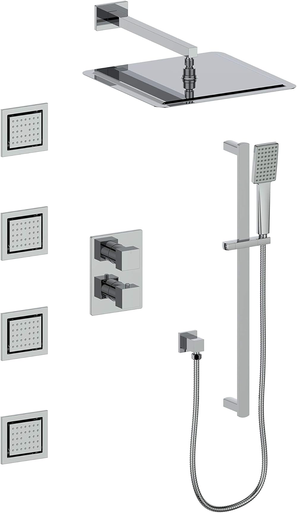 ZLINE Crystal Bay Thermostatic Shower System with Body Jets in Chrome ...